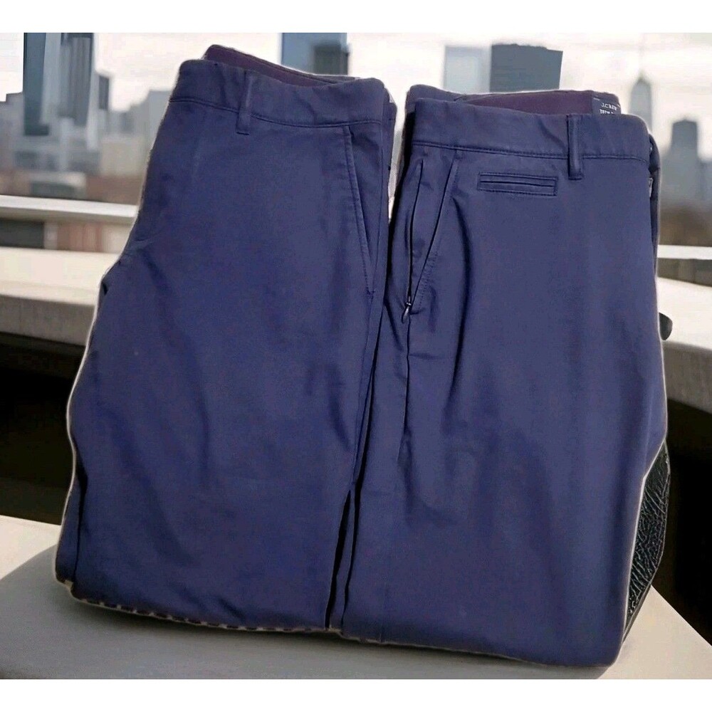 J.Crew Lot Of 2 Tech Pants 28 x 30 484 Slim Fit Mid Weight Straight Leg Navy